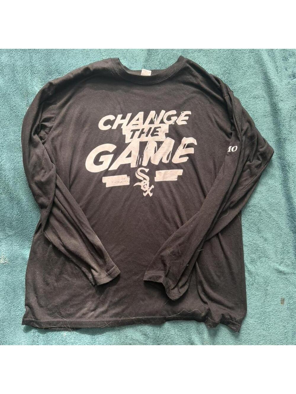 MLB Chicago White Sox Black Long Sleeve Shirt Size M